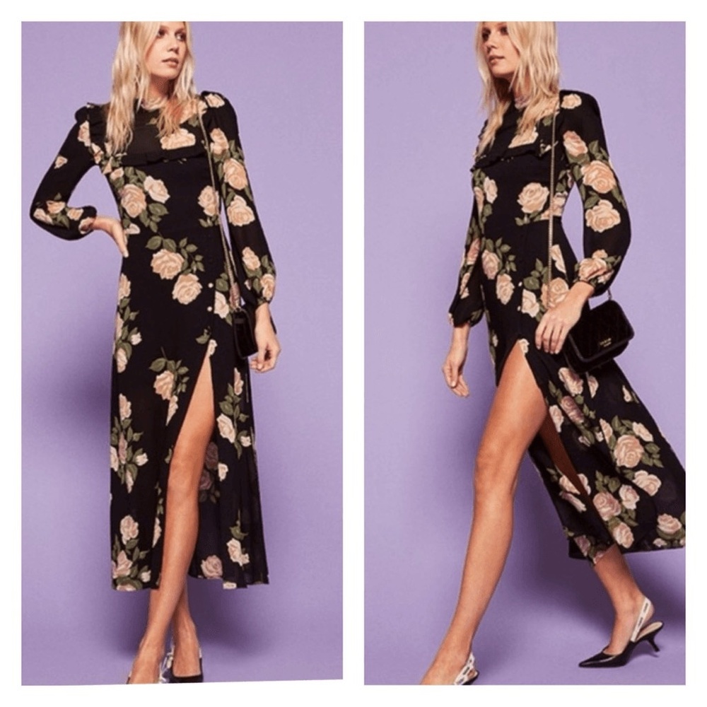 Reformation Gillian Dress in Venus Floral, Size 0